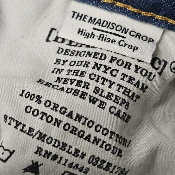 32 BLANKNYC THE MADISON HIGH RISE CROP DISTRESSED JEANS WOMEN'S SIZE 24 - Picture 8 of 10
